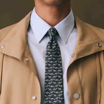 メンズ シルクネクタイ、ボウタイ、ポケットチーフ | Hermès